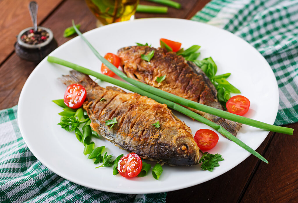 A grilled fish - collagen rich food